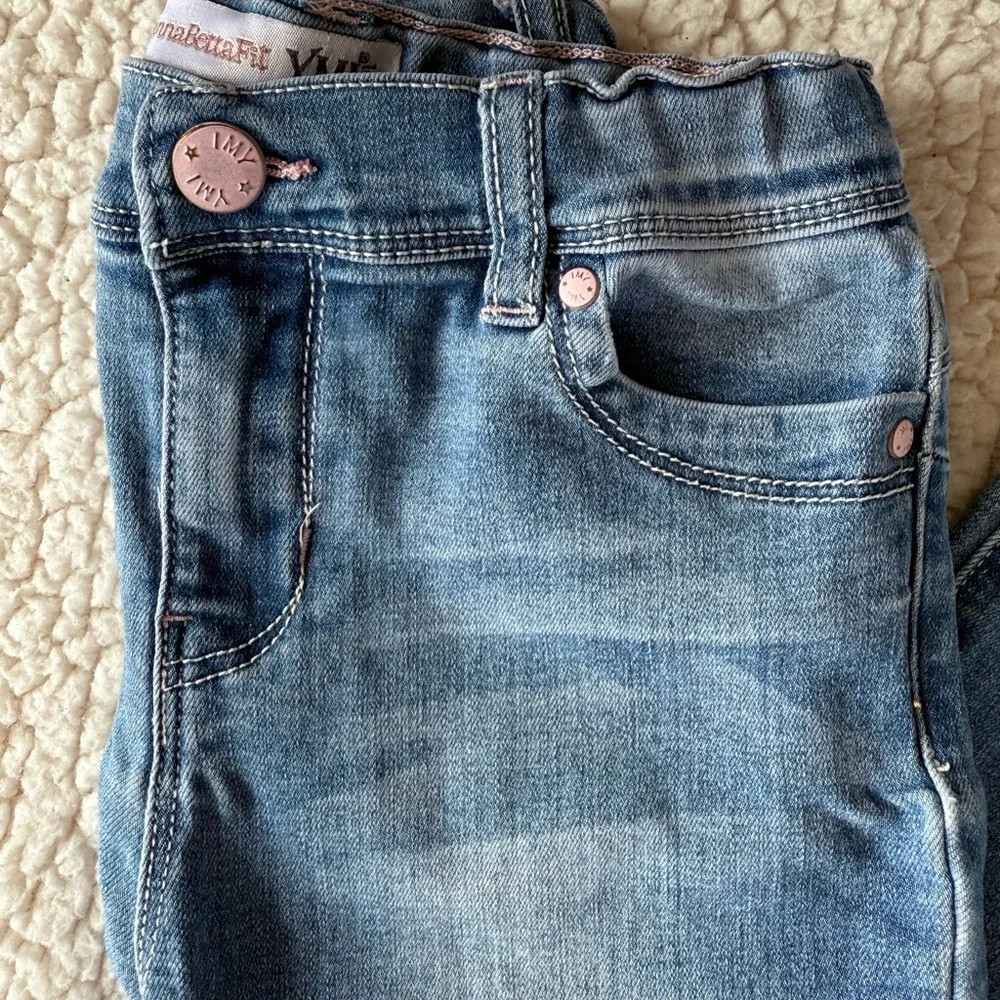 Wanna Betta Fit y Me girl Classic Blue Straight Leg Denim 6X - Picture 4 of 9